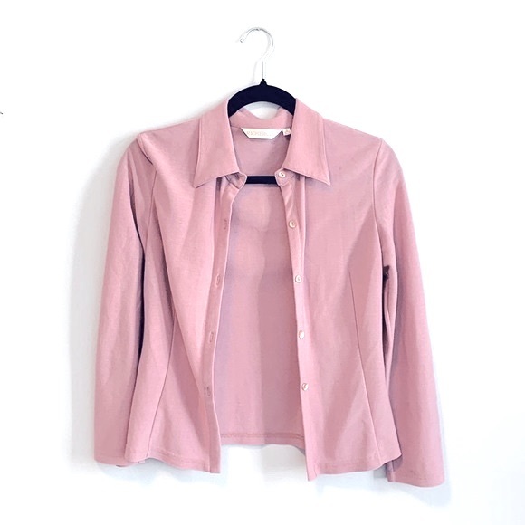 RICHEROBE pink button-up shirt - Picture 1 of 4